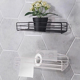 Mua Kệ để đồ nhà tắm  kệ dính tường nhà bếp  kệ sắt hình chữ nhật treo móc đồ đa năng