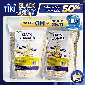 Yến Mạch Oats Canada Nguyên Chất túi 1kg ( Cán Vỡ )