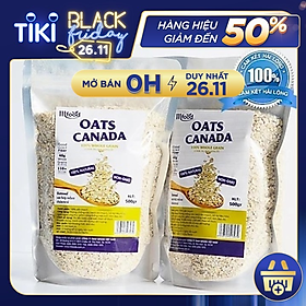 Yến Mạch Oats Canada Nguyên Chất túi 1kg ( Cán Vỡ  )