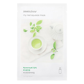 Mặt Nạ Giấy Cấp Nước & Làm Dịu Da Từ Trà Xanh Innisfree My Real Squeeze Mask - Green Tea (20ml)