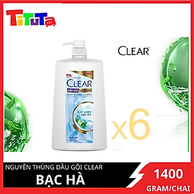 Nguyên thùng Dầu gội Clear Bạc hà 1400gx6