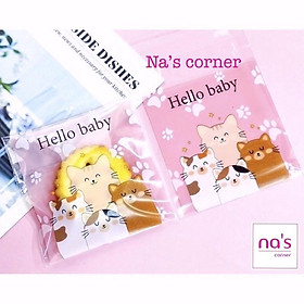 Bộ 10 / 20 / 50 túi kiếng tự dính 10x10cm đựng bánh kẹo, thun cột tóc, quà tặng