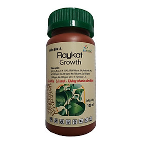 Mua Phân bón lá Raykat Growth giúp CÂY KHỎE - LÁ XANH - KHÁNG NẤM BỆNH nhâp khẩu Tây Ban Nha (100ml)