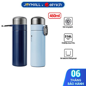 Bình giữ nhiệt Elmich EL8316 460ml, Hàng chính hãng, inox 316, đế silicone, có lưới lọc - JoyMall