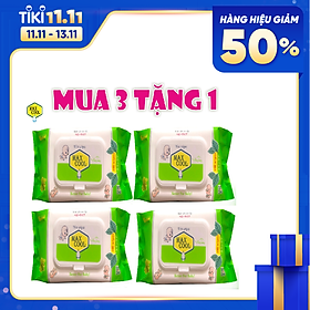 Combo 3 Gói Khăn Ướt Max Cool 100 Tờ Không Hương Tặng 1 Gói Cùng Loại  4 x