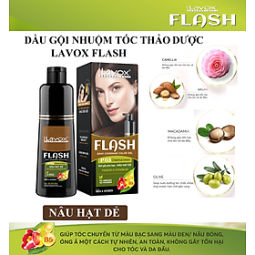 Dầu gội nhuộm tóc phủ bạc thảo dược lavox flash 200ml - p03