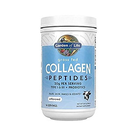 Garden of Life Grass Fed Collagen Peptides Powder - Unflavored, 14 Servings - Collagen Powder for Women Men Hair Skin Nails Joints, Collagen Protein Powder, Collagen Supplements, Hydrolyzed Keto