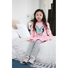 Bộ váy Micky hồng kèm quần legging cho bé