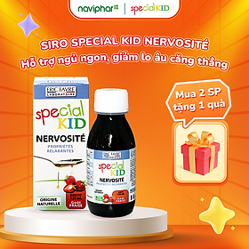 Siro Special Kid Nervosité - Hỗ trợ an thần, thư giãn thần kinh, giảm kích thích não bộ, giúp ngủ ngon, cải thiện chức năng não bộ sự tập trung phản xạ, trí nhớ - 125ml