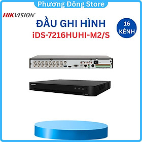 Mua Đầu ghi hình HIKVISION  Hybrid TVI-IP 16 kênh Turbo Acusense iDS-7216HUHI-M2/S(C) 16 ngõ vào video  .-Hàng chính hãng