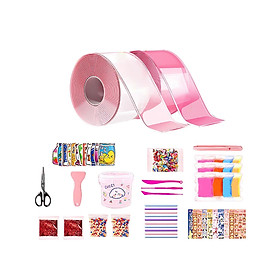 Transparent Tape for Kids Waterproof Removable High Sticky Double Sided Tape Mounting Tape for DIY Craft Sensory Toy Handmade Ball
