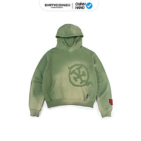 Áo Khoác DirtyCoins Logo Washed Hoodie - Green