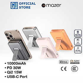 Mua Pin Sạc Dự Phòng Không Dây MAZER MagAir21 Qi2 15W PD 30W 10000mAh Chứng Nhận CCC Có Chân Đế Nhôm Màn Hình Led Mỏng 19mm Hàng Chính Hãng