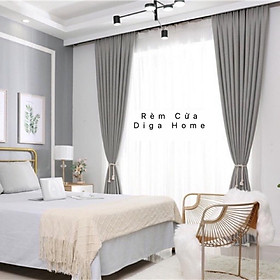 Mua Rèm Trang Trí Cửa Sổ Cản Nắng- Hoạ Tiết Trơn - Màu Xám Khói  NHIỀU KÍCH THƯƠC  CÓ SẴN