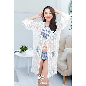 Áo Kimono Ren LMcation Lily - Trắng