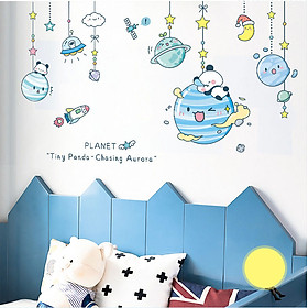 Mua Sticker Giấy Dán Tường Decal Dán tường Tranh Dán Tường Trang Trí Tường Mẫu Hệ Mặt Trời Trong Mắt Bé ZH-1012