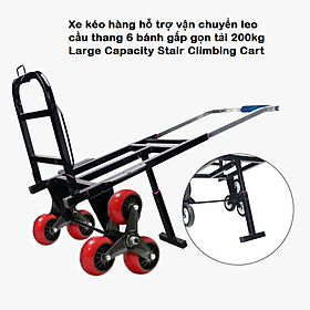 Mua Xe kéo hàng hỗ trợ vận chuyển leo cầu thang 6 bánh gấp gọn tải 200kg Large Capacity Stair Climbing Cart