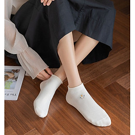 3 Đôi Tất Nữ Cổ Thêu Họa Tiết Đồ Ăn Phong Cách Nhẹ Nhàng Dễ Thương Tinh Tế Mang Lại Cảm Giác Thoải Mãi TN53