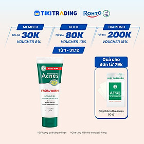 Sữa rửa mặt ngăn ngừa mụn dạng gel Acnes 25+ Facial Wash 100g