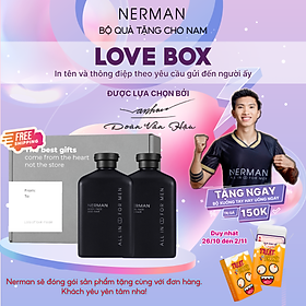 Bộ quà tặng nam giới LOVE BOX - 2 Sữa tắm gội hương nước hoa cao cấp NERMAN 350ml/chai