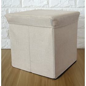 Mua Ghế hộp gấp gọn tiện dụng 30X30CM VÀNG KEM TRƠN