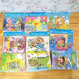 Tranh dán đá thủ công cho bé , combo 10 tranh