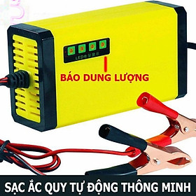 xac binh ac quy, ắc quy ô tô, Bộ sạc bình acquy 12v 2A thông minh, tự động ngắt khi đầy