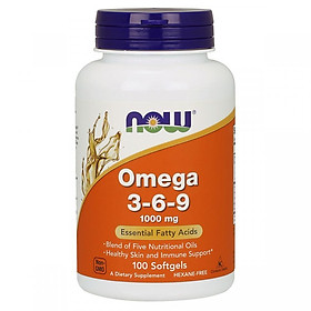 Thực Phẩm Chức Năng Tăng Cường Hệ Miễn Dịch, tim mạch Omega 3-6-9 NOW Foods USA
