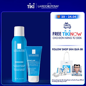 Bộ Sản Phẩm Xịt Khoáng Làm Sạch Và Giảm Bóng Nhờn Cho Da Dầu Mụn La Roche-Posay Serozinc 150ml