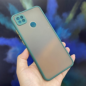 Ốp lưng cho Xiaomi Redmi 9C trong nhám viền màu che camera