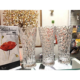 Mua Lọ hoa Thủy tinh hoa văn trắng cao 30 Cm