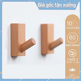 Móc Gỗ Treo Quần Áo Dán Tường Loại 1 móc - Gỗ Thông Newzealanh - Móc decor, Móc Gỗ Gắn Tường