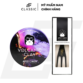 Hình ảnh Sáp Vuốt Tóc Apestomen Volcanic Clay V4 + Lược Trifecta Comb