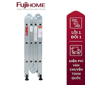 Thang nhôm gấp đa năng 4 đoạn 3.4M - 3.7M nhập khẩu CN Nhật Bản FUJIHOME ML103,  thang xếp đa năng 12 tư thế sử dụng - Hàng chính hãng