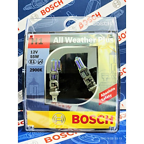 Bóng Đèn Tăng Sáng Bosch H1 12V 55W All Weather 2900K (Hộp 2 bóng)