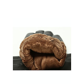 Găng tay nữ da cừu lót lông ấm BHY8714 Cản gió, giữ ấm tốt, thoải mái lái xe