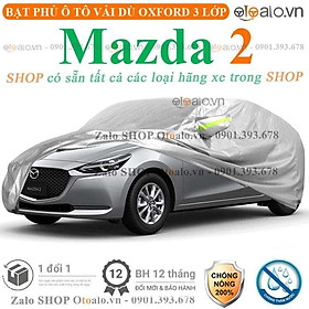 Bạt che phủ xe ô tô Mazda 2 3 lớp cao cấp