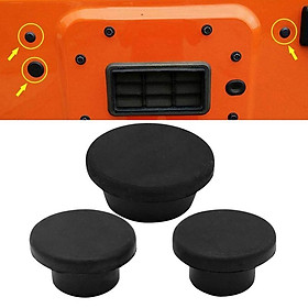 3 Pieces Tailgate  Repair Parts Spare Tire Carrier  Rubber for jk Models Black Easy to Install High Quality Durable