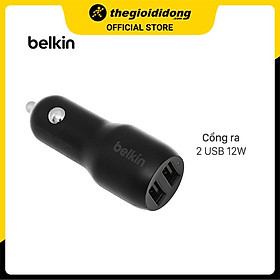 Mua Sạc xe hơi 2 cổng USB 12W Belkin CCB001 Đen - Hàng chính hãng