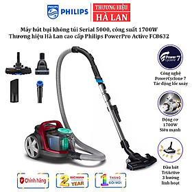 Mua Máy hút bụi không túi Philips PowerPro Active FC8632  Serial 5000  công suất 1700W Công nghệ PowerCyclone 7 - HÀNG NHẬP KHẨU