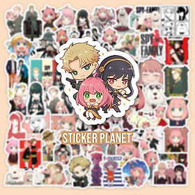 Sticker anime spy x family chống thấm nước dán vali, mũ bảo hiểm, laptop, guitar, ván trượt...