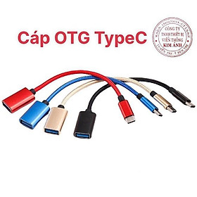 Mua Cáp OTG chuôi TypeC dây dù chống rối