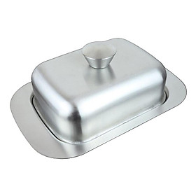 Stainless Steel Covered Butter Dish, Butter Serving Tray With Lid, Food Storage Container & Organizer Bins For Party Countertop