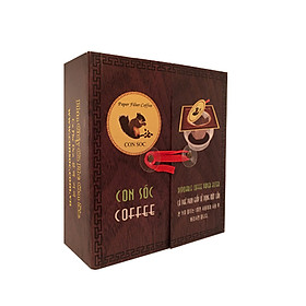 Cà phê con sóc phin lọc đen đôi