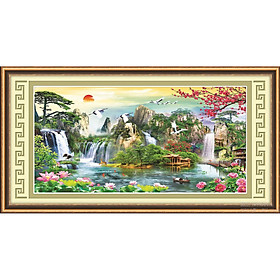 Tranh đính đá Lưu thủy sinh tài  - 88689