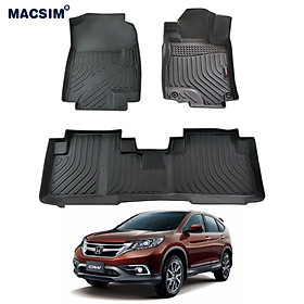 Hình ảnh Thảm lót sàn xe ô tô Honda CRV 2012 -2016 Nhãn hiệu Macsim chất liệu nhựa TPV cao cấp màu đen