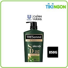 Dầu gội TRESEMME Salon Detox Dưỡng tóc chắc khỏe bóng mượt Gừng và Trà Xanh Giúp Detox tóc sạch sâu 850g