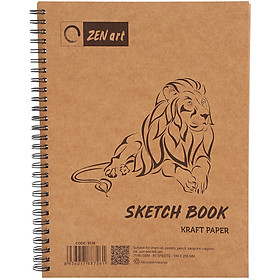 Sổ Lò Xo Vẽ Kraft 8726 - 190 x 250 60 Tờ  DL80 - Giao Mẫu Ngẫu Nhiên