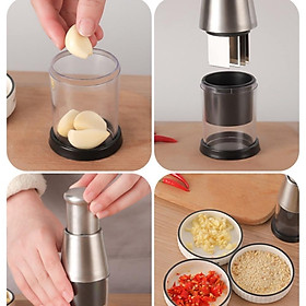Dụng Cụ Nghiền Tỏi, Ép Tỏi, Dập Tỏi Inox Nhanh Gọn - Tay Cầm Nghiền Tỏi, Gia Vị