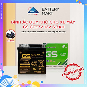 Bình ắc quy xe NVX 155, ắc quy xe máy GS khô GTZ7V 12V6.3AH